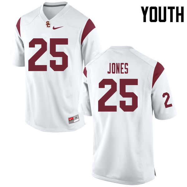 Youth #25 Jack Jones USC Trojans College Football Jerseys Sale-White - Click Image to Close